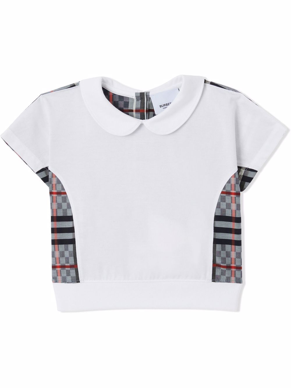 Burberry Kids chequerboard-panel T-shirt - White von Burberry Kids