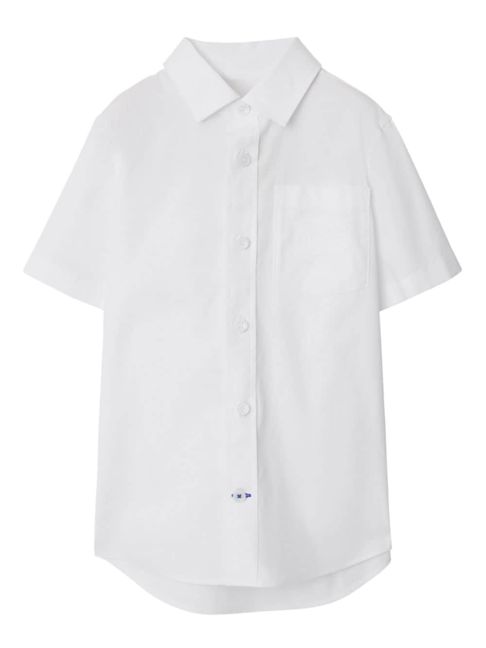 Burberry Kids classic-collar button-up shirt - White von Burberry Kids