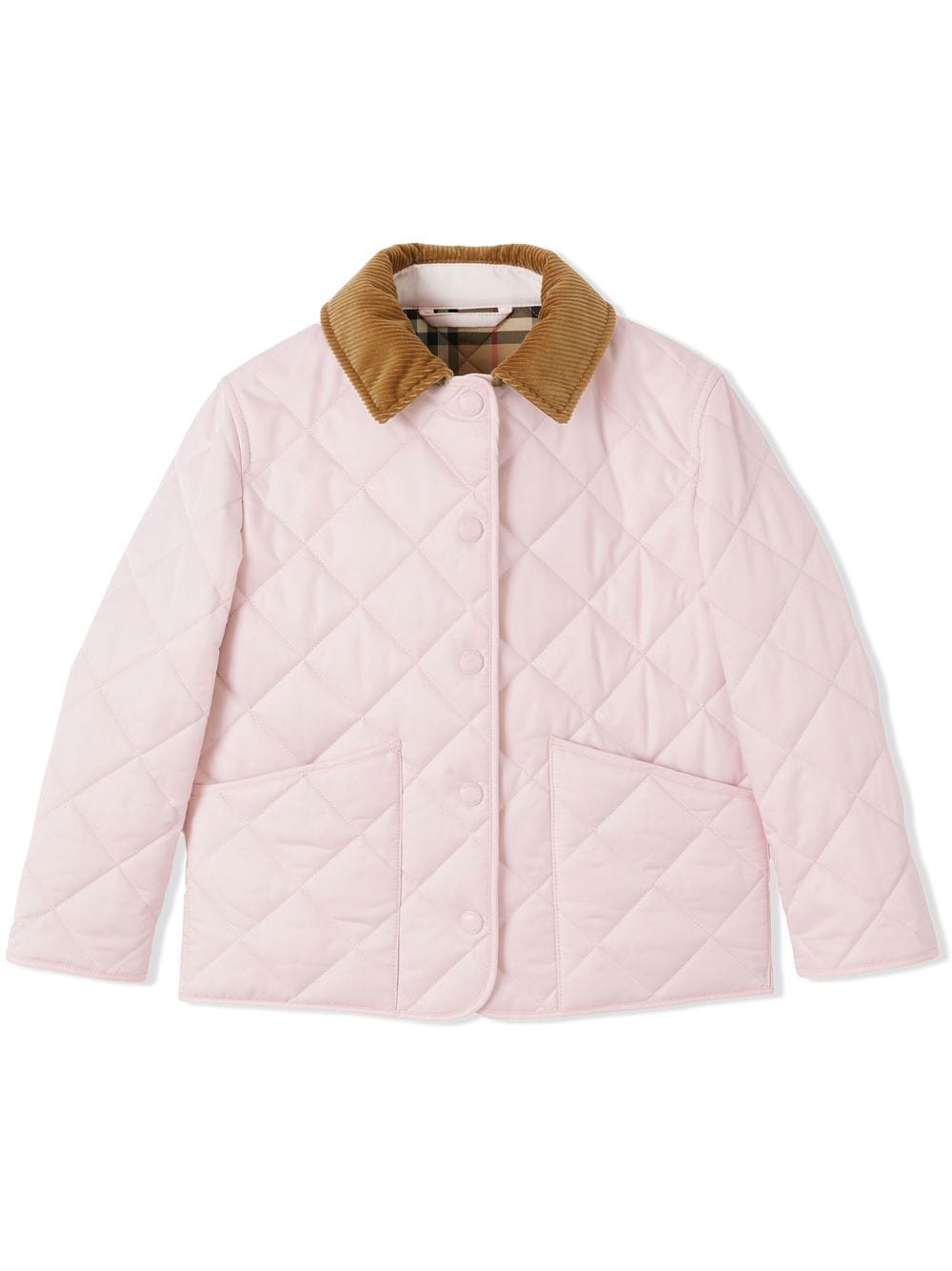 Burberry Kids diamond-quilted jacket - Pink von Burberry Kids