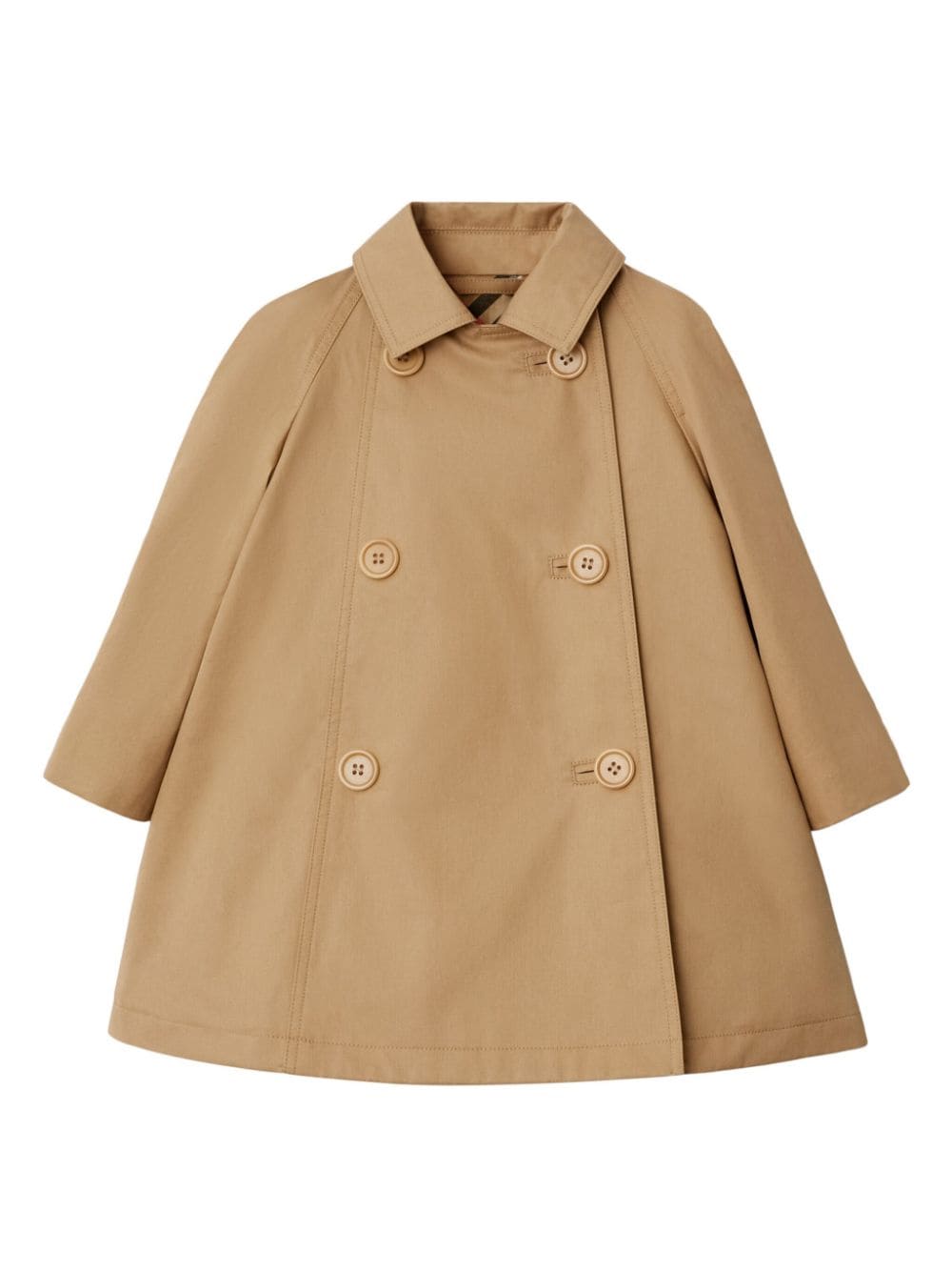 Burberry Kids double-breasted cotton coat - Brown von Burberry Kids