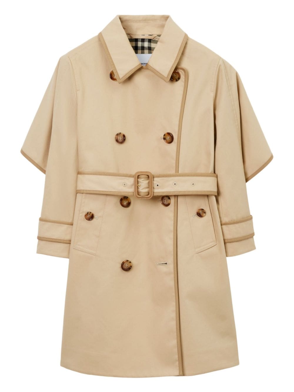 Burberry Kids double-breasted trench coat - Neutrals von Burberry Kids