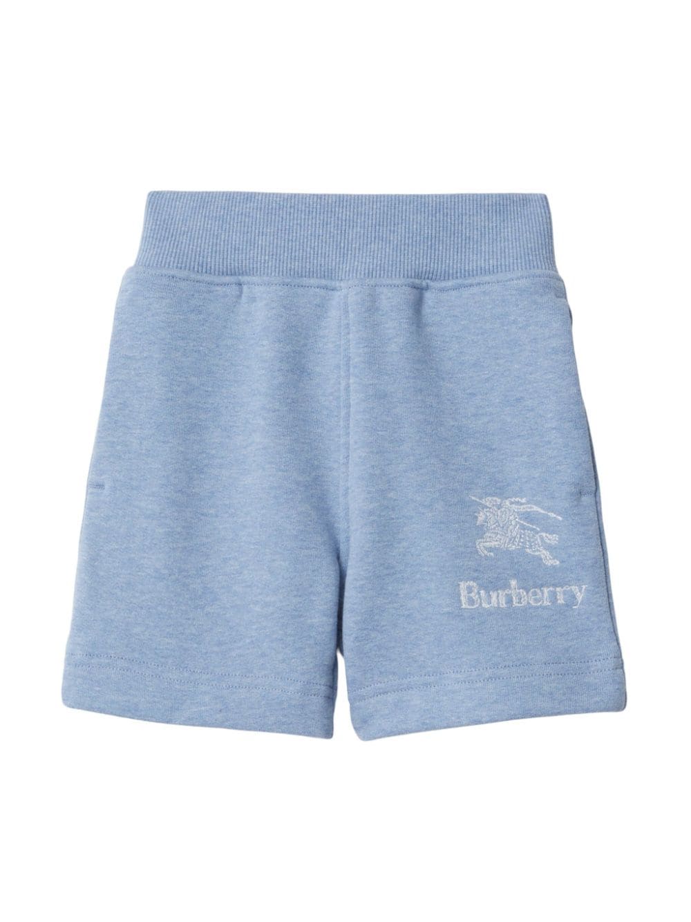 Burberry Kids logo-embroidered cotton shorts - Blue von Burberry Kids