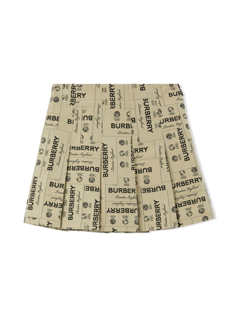 Burberry Kids logo-jacquard pleated miniskirt - Neutrals von Burberry Kids