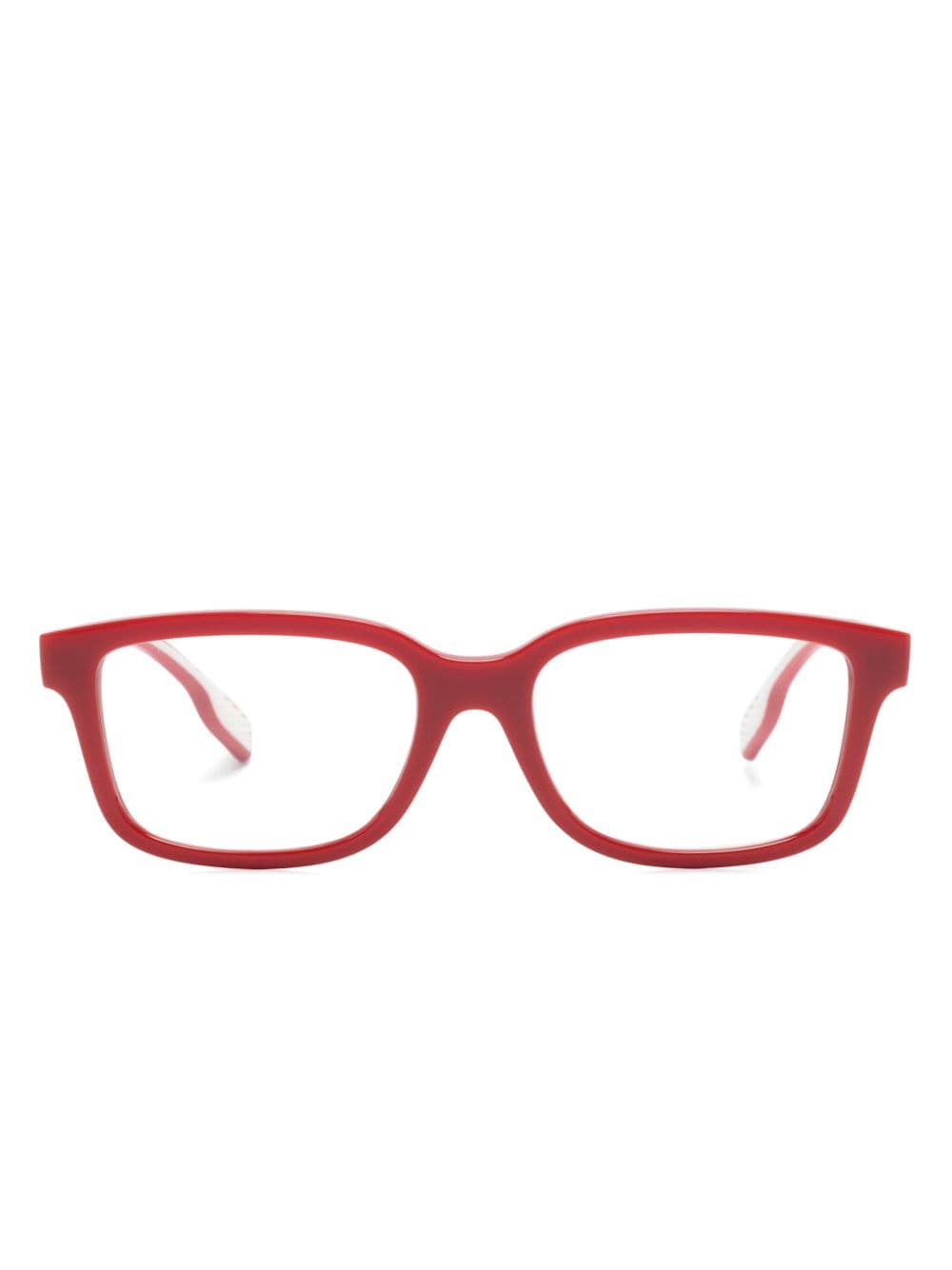 Burberry Kids logo-plaque square-frame glasses - Red von Burberry Kids