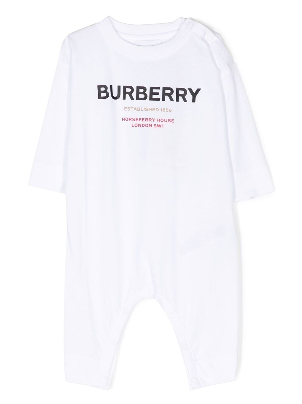 Burberry Kids logo-print cotton body - White von Burberry Kids