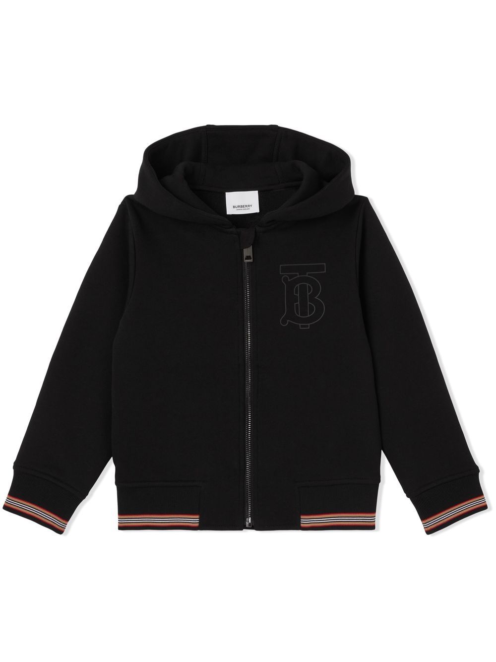 Burberry Kids monogram motif hoodie - Black von Burberry Kids