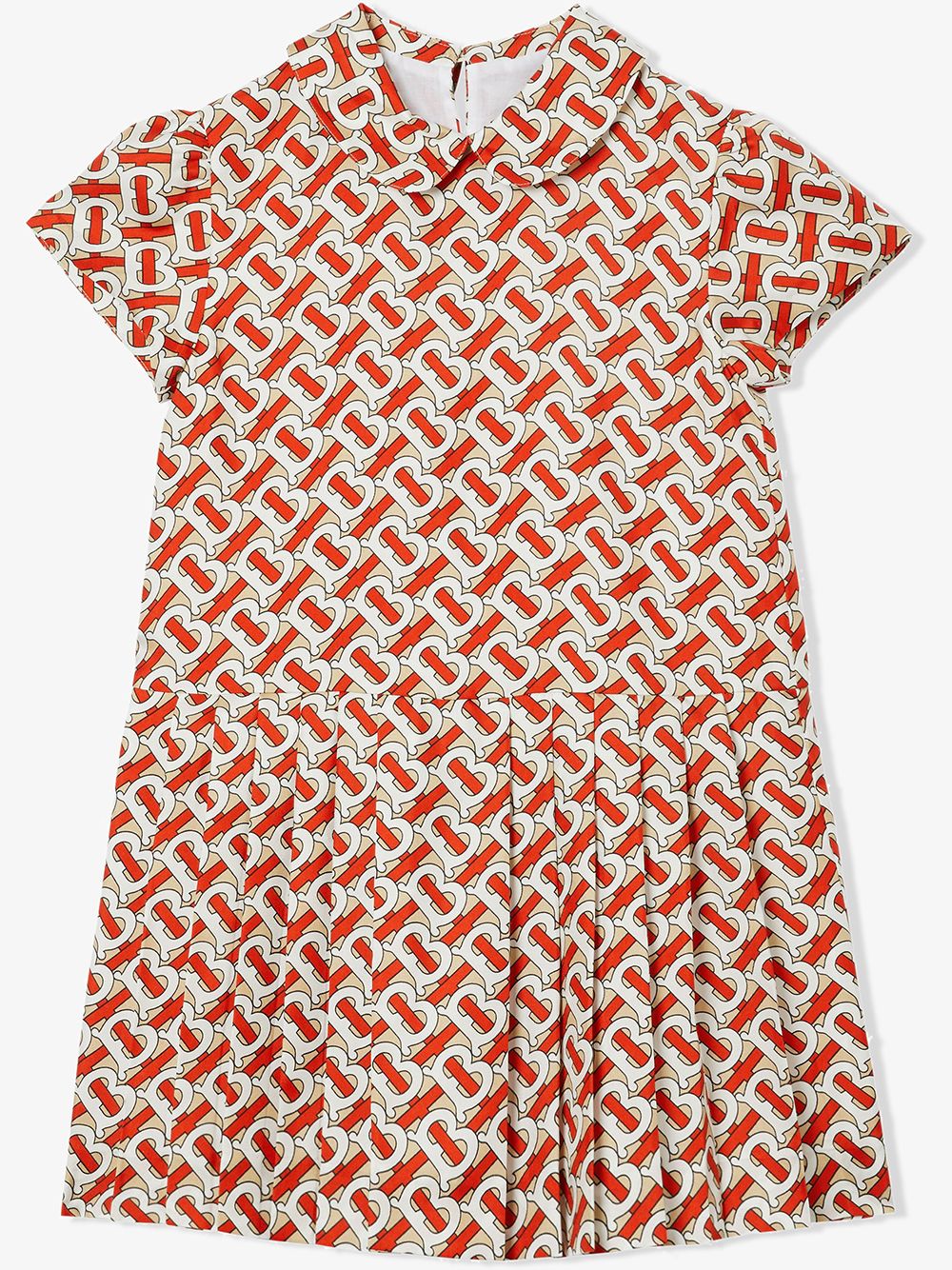 Burberry Kids monogram print silk dress - Red von Burberry Kids