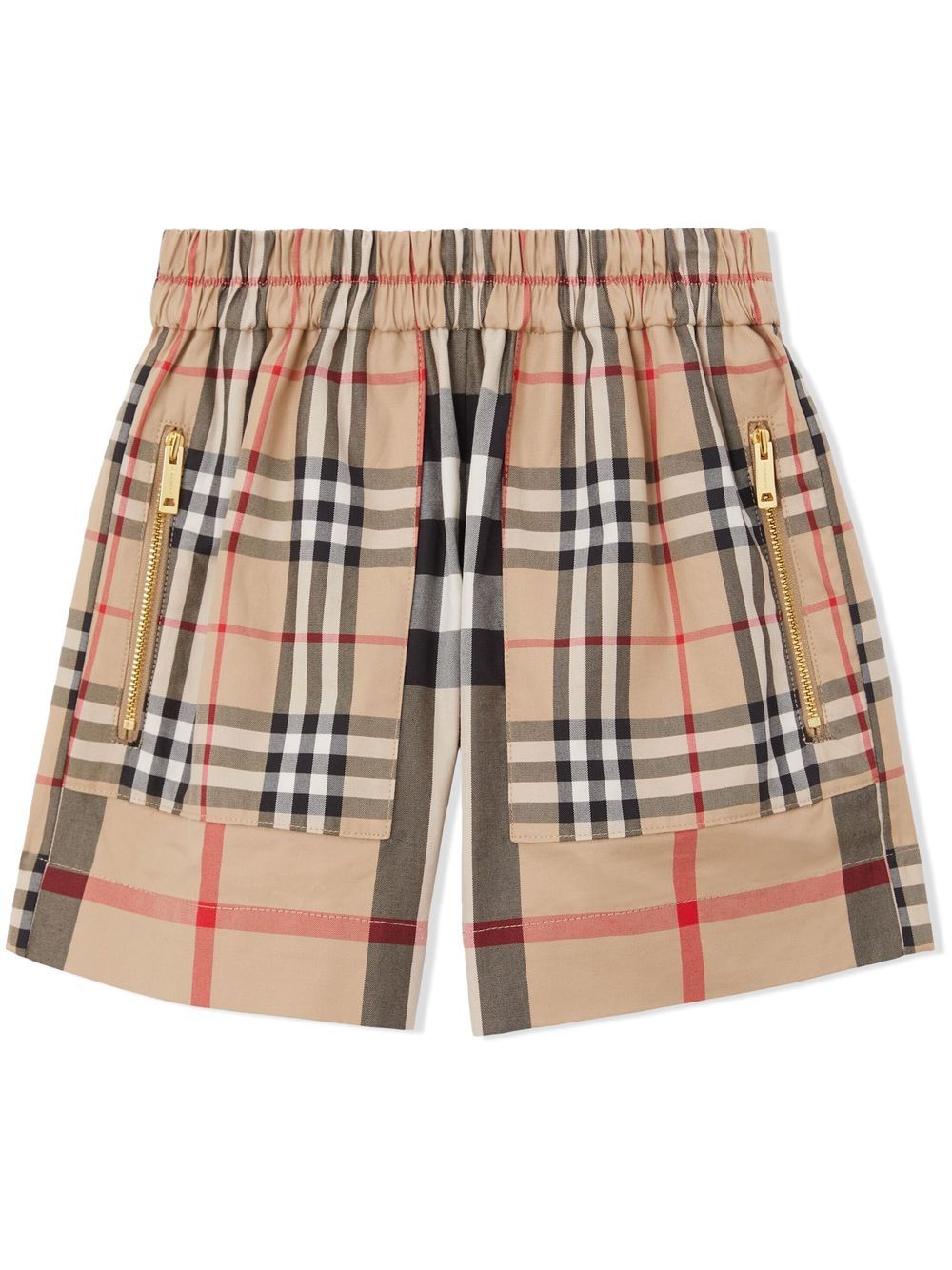 Burberry Kids patchwork Vintage Check cotton shorts - Neutrals von Burberry Kids