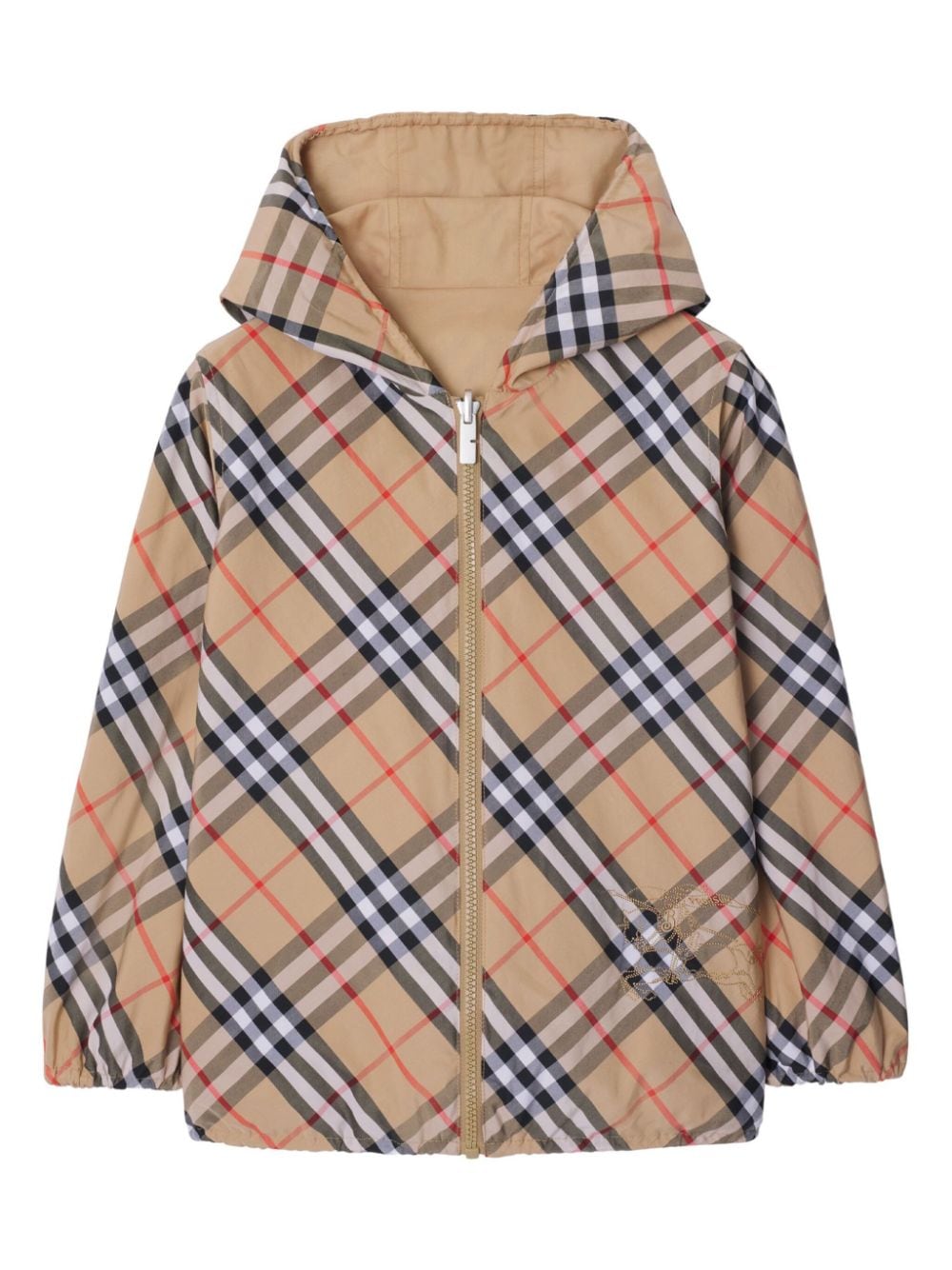 Burberry Kids reversible check-pattern cotton jacket - Neutrals von Burberry Kids