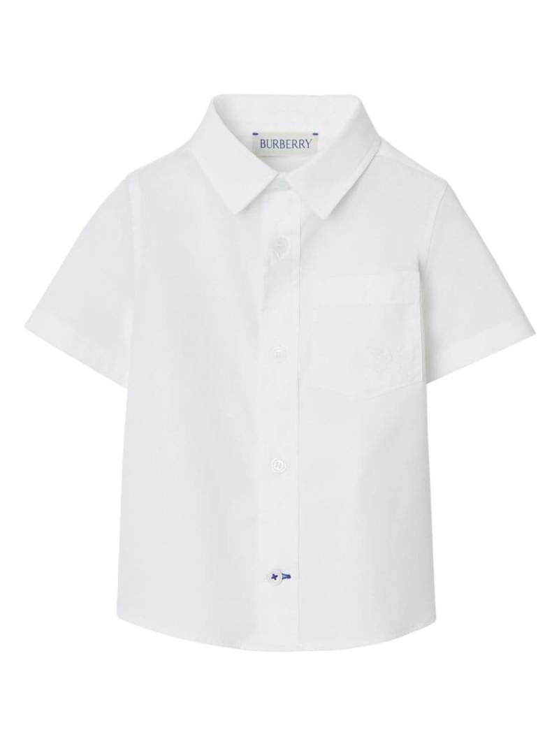 Burberry Kids short-sleeve cotton shirt - White von Burberry Kids