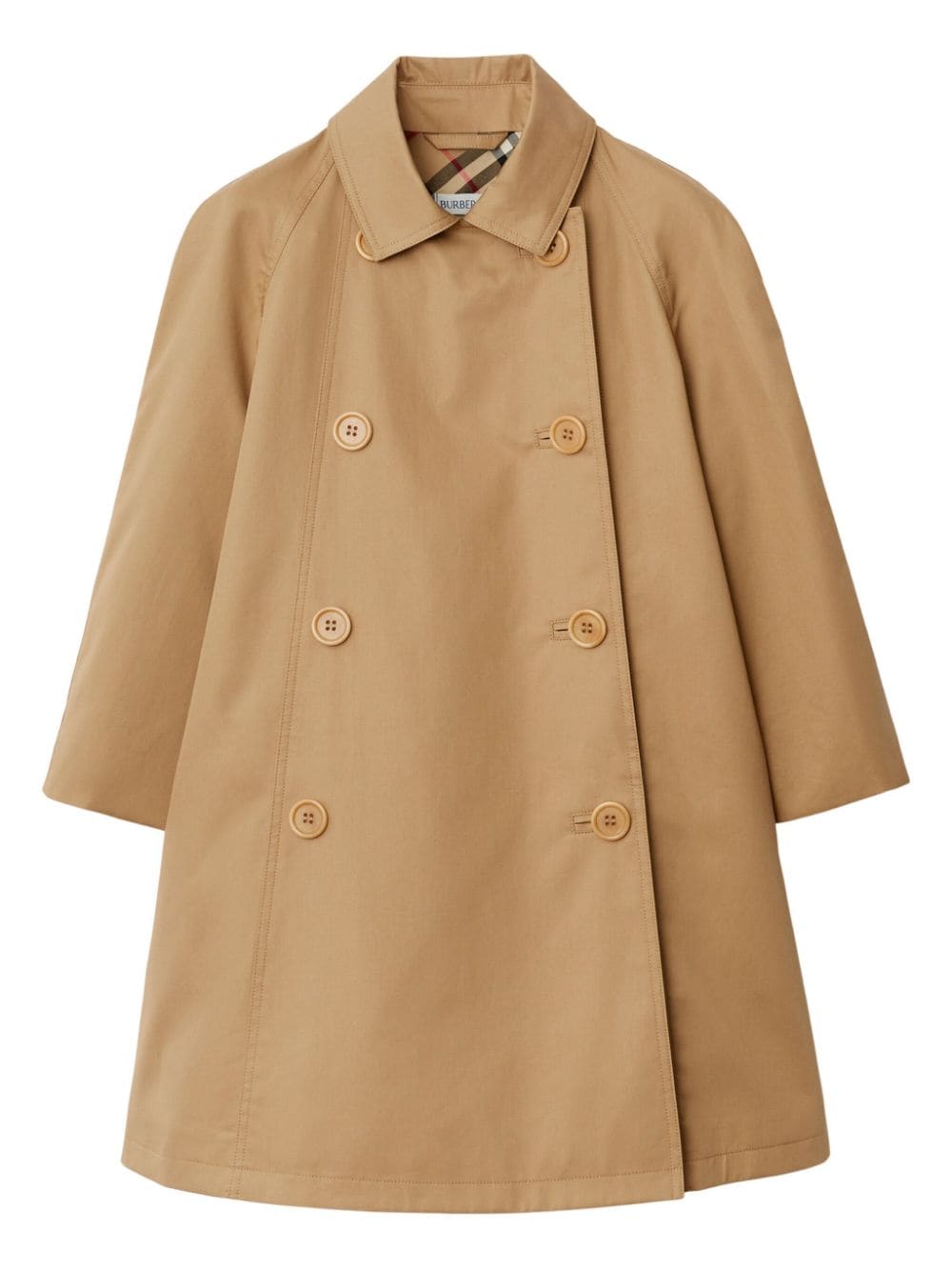 Burberry Kids twill double-breasted coat - Neutrals von Burberry Kids