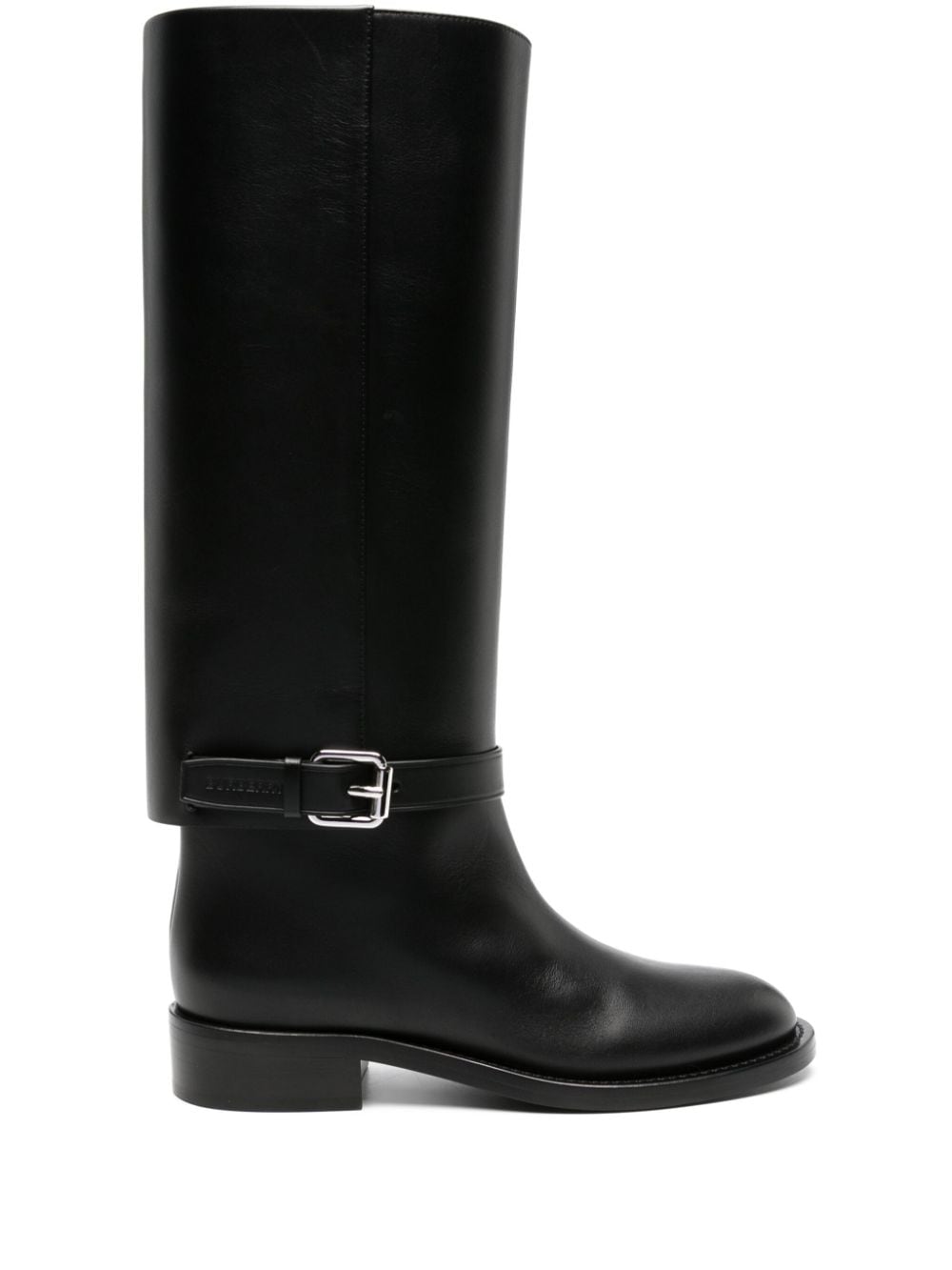 Burberry Pre-Owned Emmett knee-high leather boots - Black von Burberry Pre-Owned