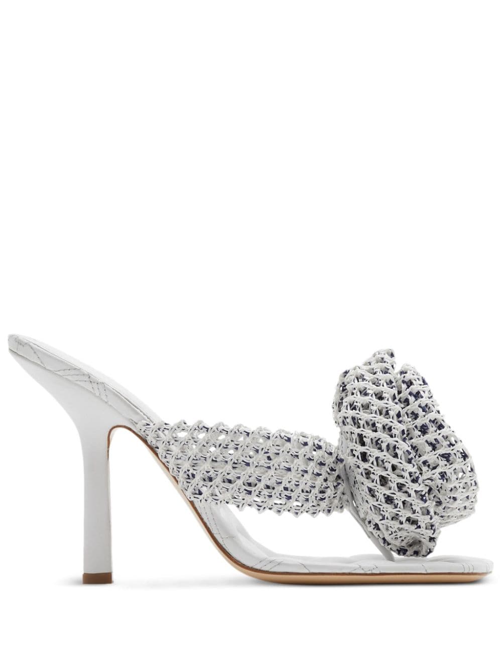 Burberry 105mm knitted-motif strappy sandals - White von Burberry