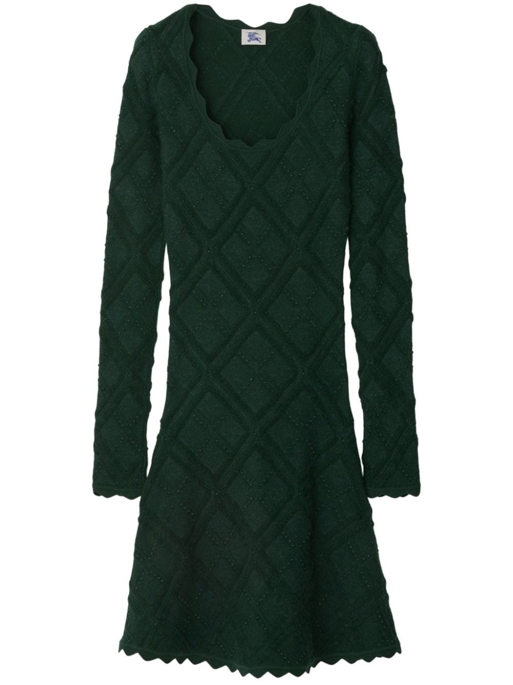 Burberry Aran long-sleeve knitted dress - Green von Burberry