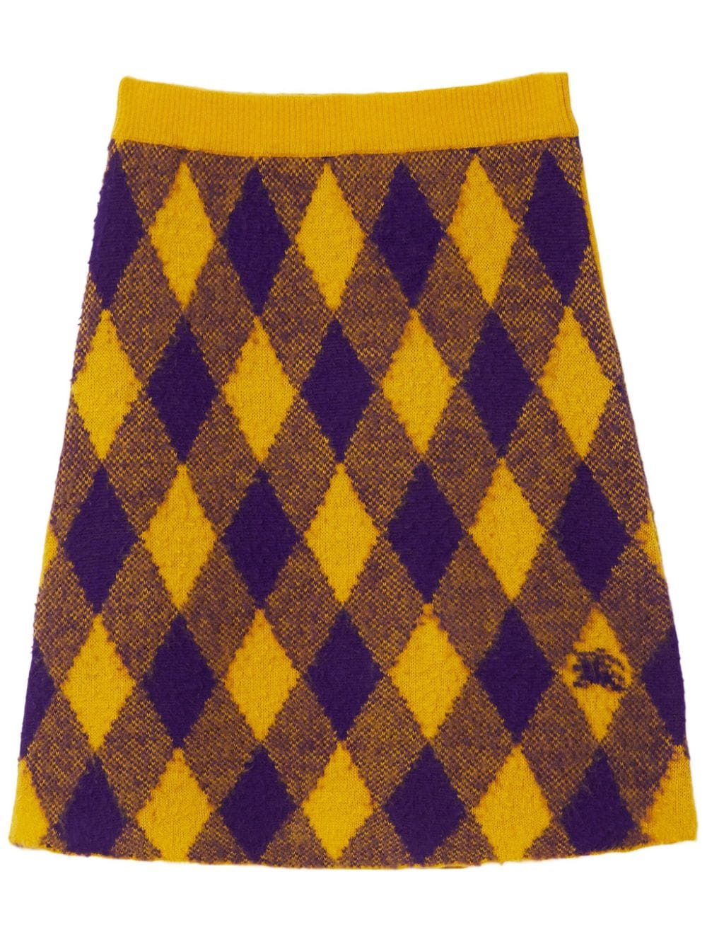 Burberry Argyle check-pattern knitted skirt - Yellow von Burberry