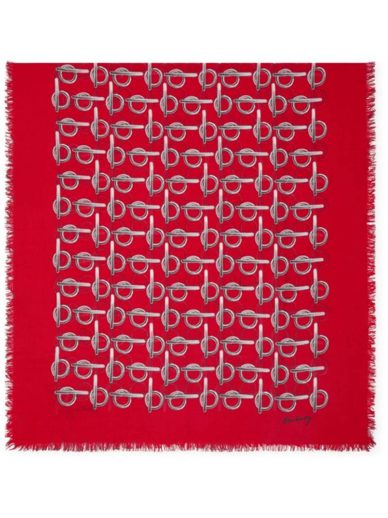 Burberry B-print wool scarf - Red von Burberry