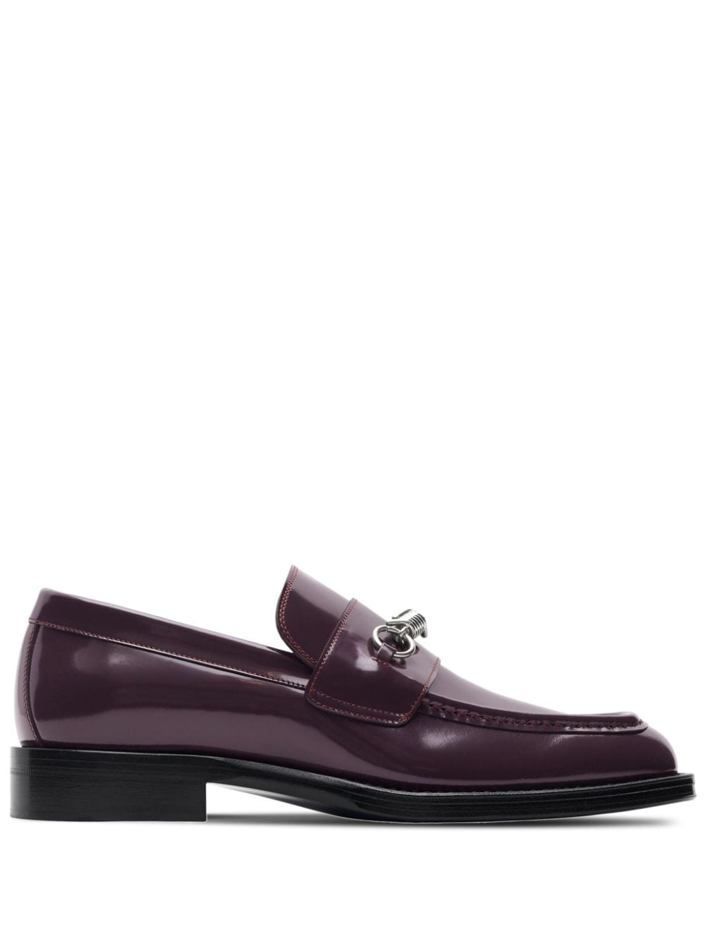 Burberry Barbed-detail leather loafers - Red von Burberry