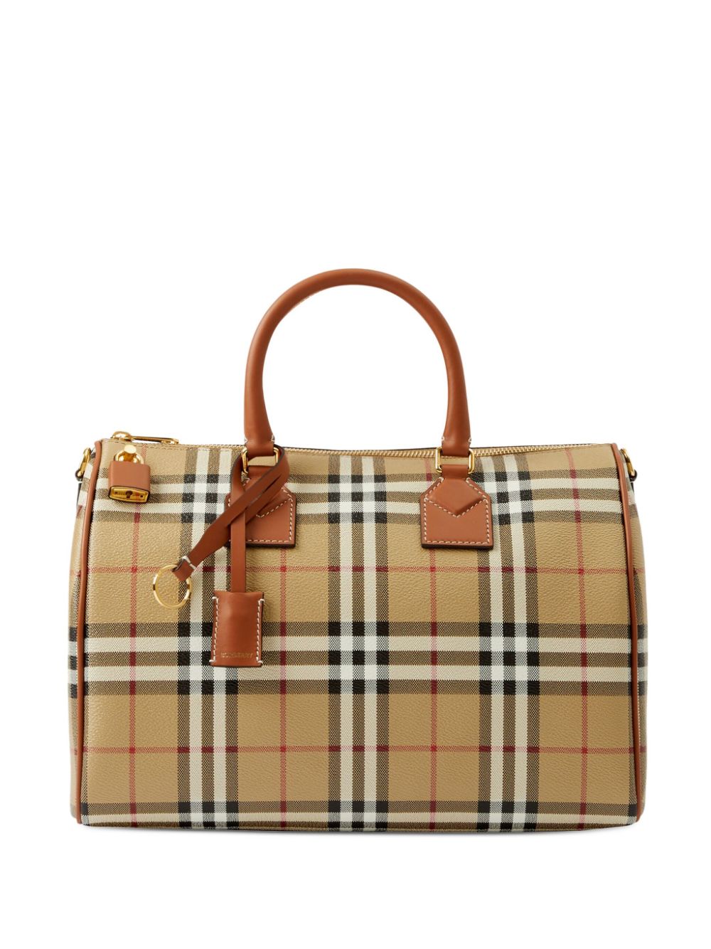 Burberry Check Medium bowling bag - Brown von Burberry