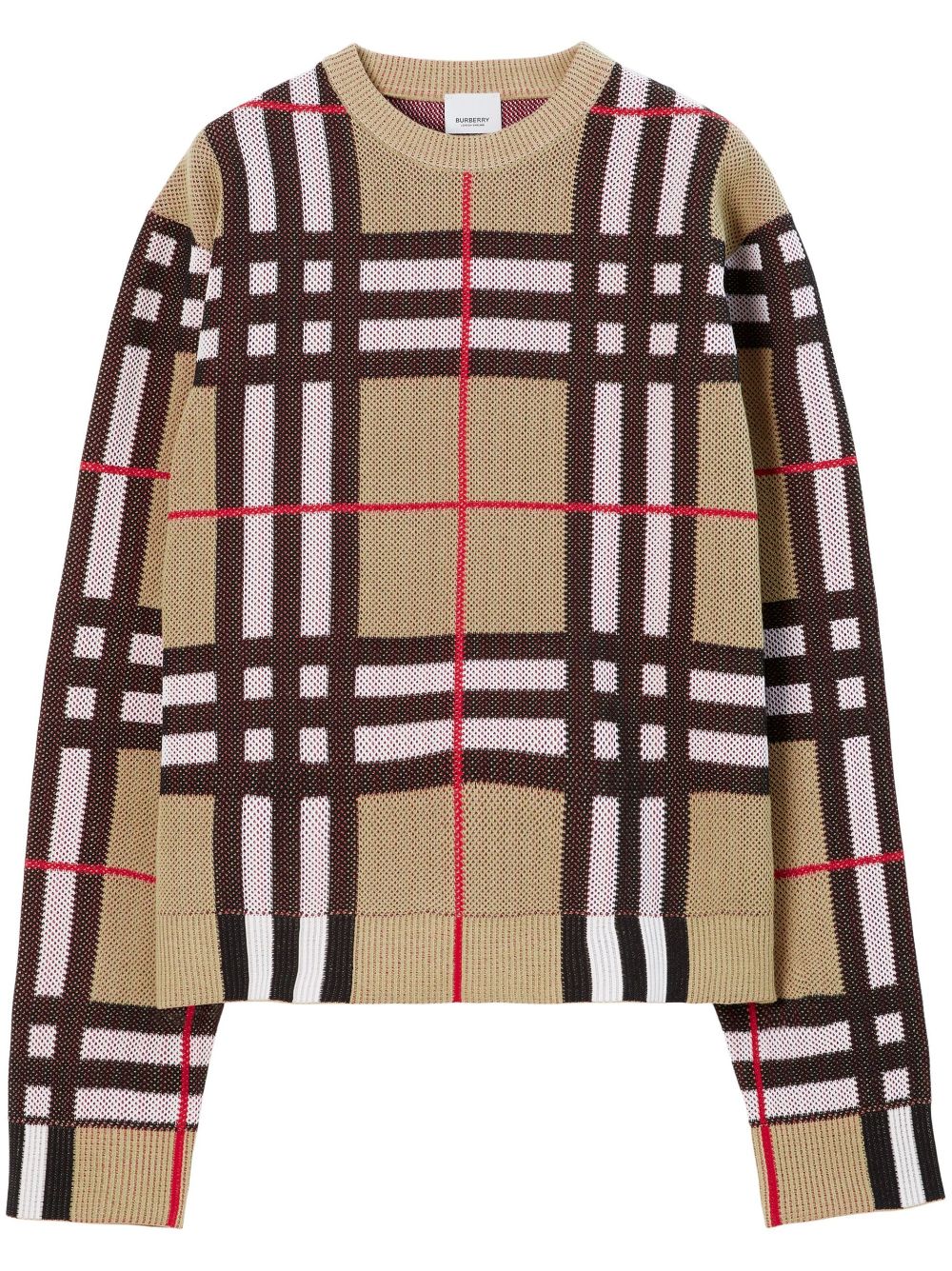 Burberry check technical jumper - Neutrals von Burberry