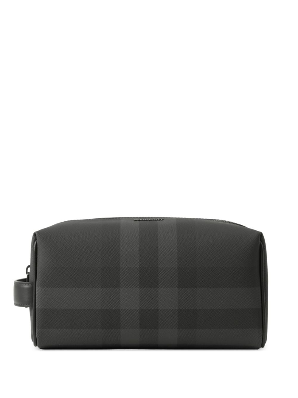 Burberry checked leather travel pouch - Grey von Burberry