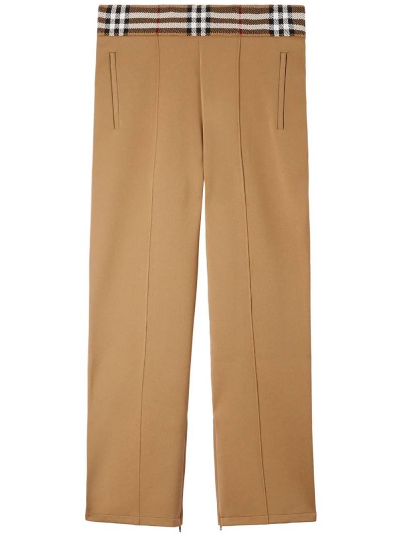 Burberry Check-trim joggings trousers - Neutrals von Burberry