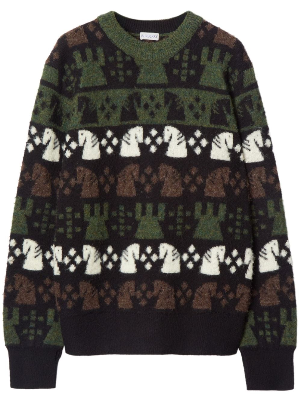 Burberry Chess wool-blend jumper - Black von Burberry