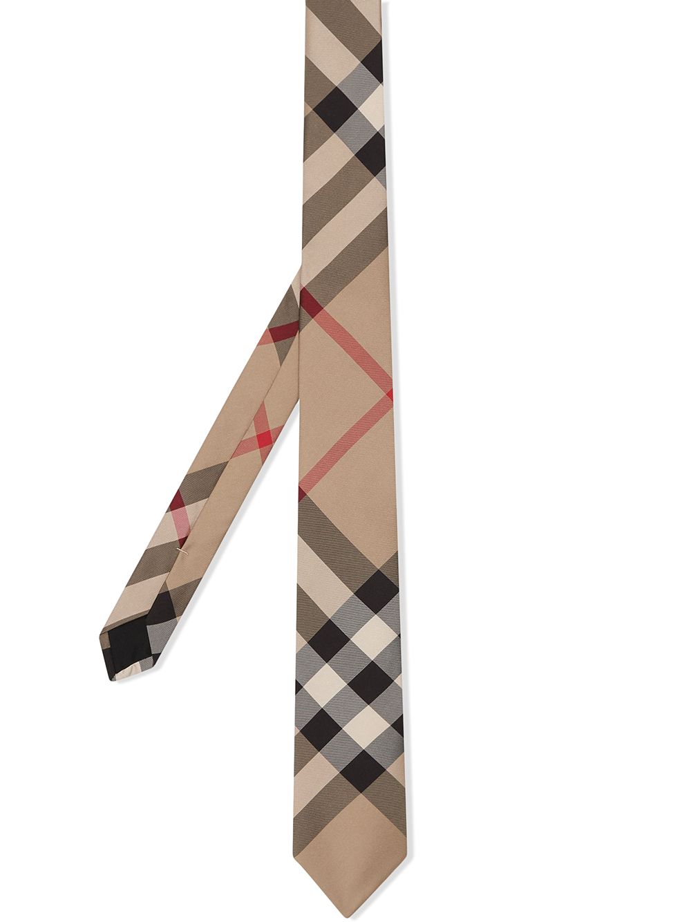 Burberry Classic Cut Check Silk Tie - Neutrals von Burberry