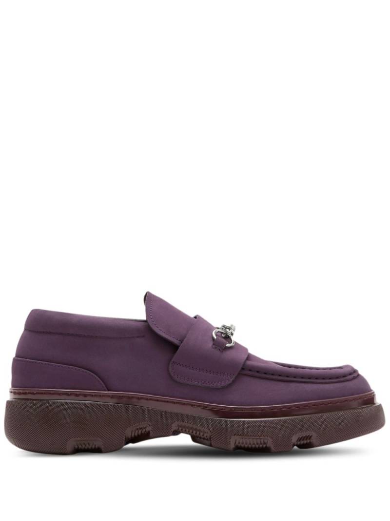 Burberry Creeper Clamp suede loafers - Purple von Burberry