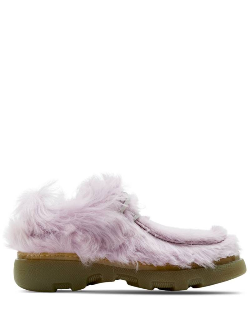Burberry Creeper shearling Derby shoes - Pink von Burberry