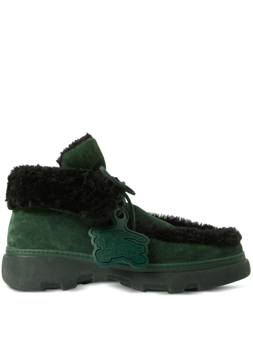 Burberry Creeper shearling boots - Green von Burberry