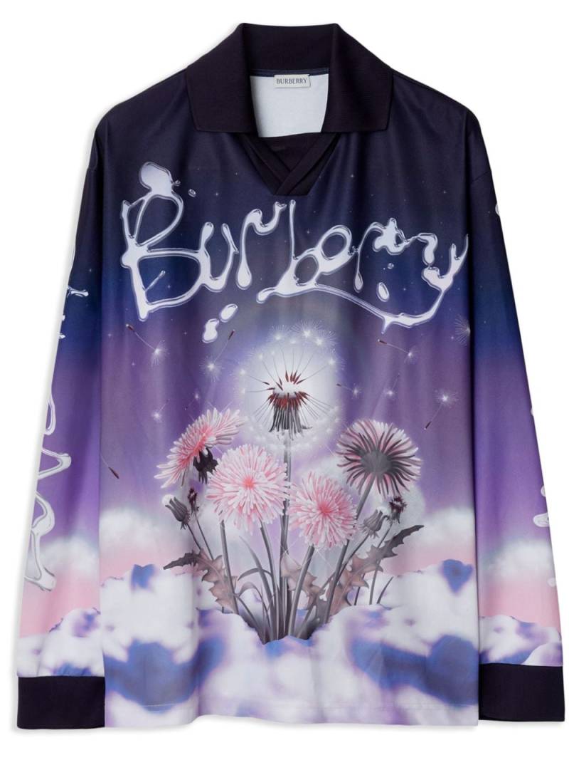 Burberry Dandelion graphic-print T-shirt - Purple von Burberry