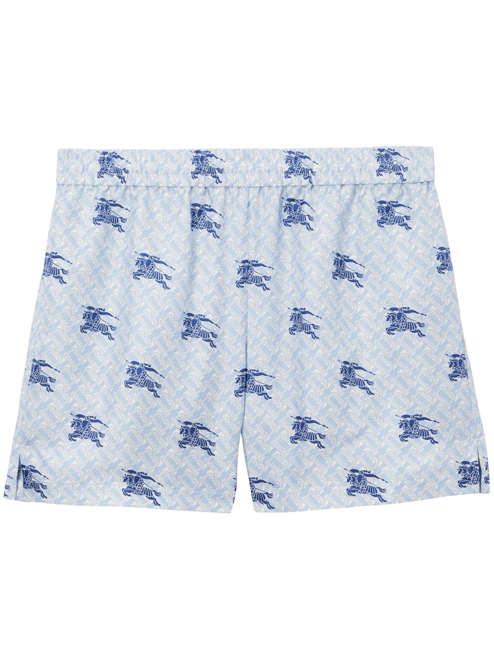 Burberry EKD TB-monogram silk shorts - Blue von Burberry