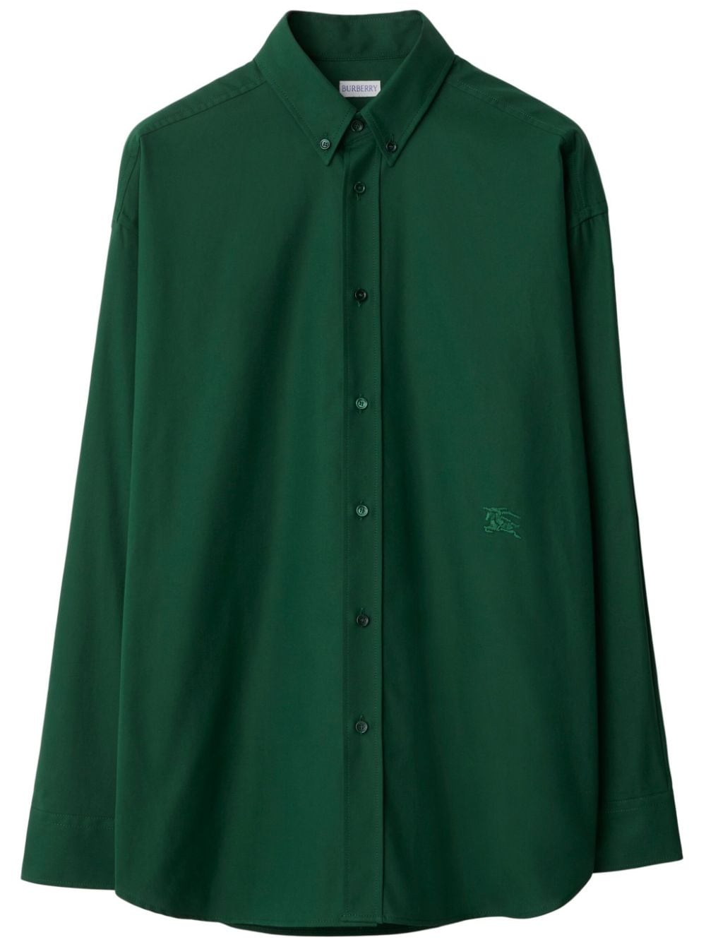 Burberry EKD-embroidered cotton shirt - Green von Burberry