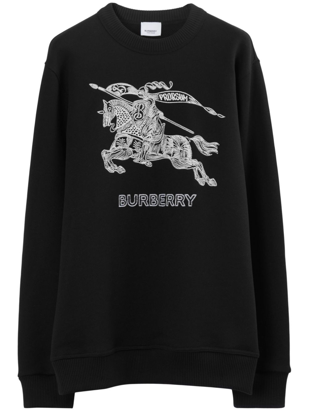 Burberry EKD-embroidered cotton sweatshirt - Black von Burberry