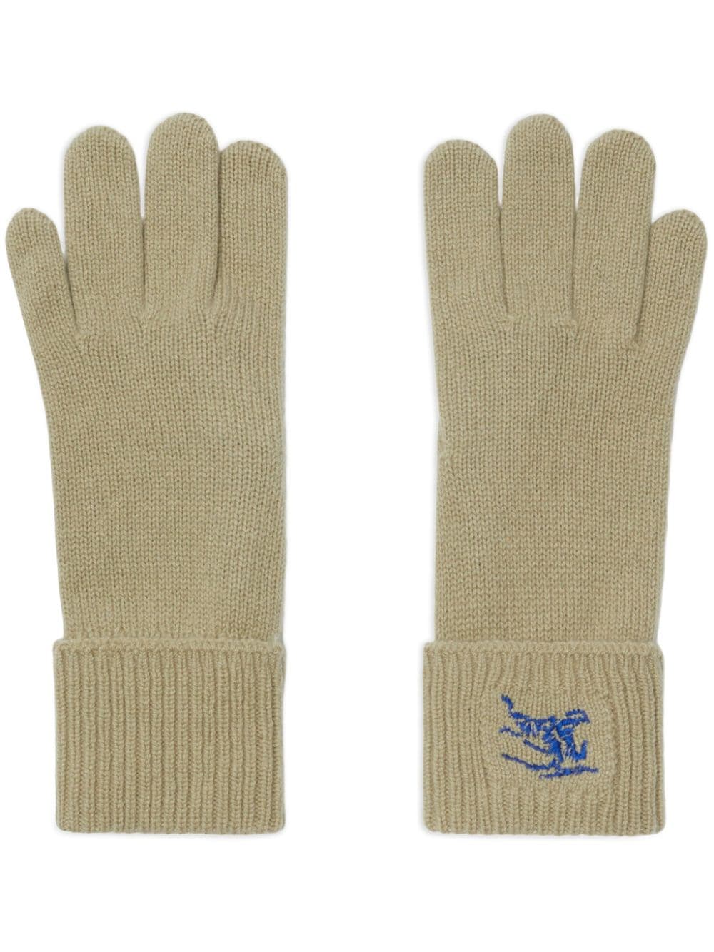 Burberry EKD-embroidered knitted gloves - Green von Burberry