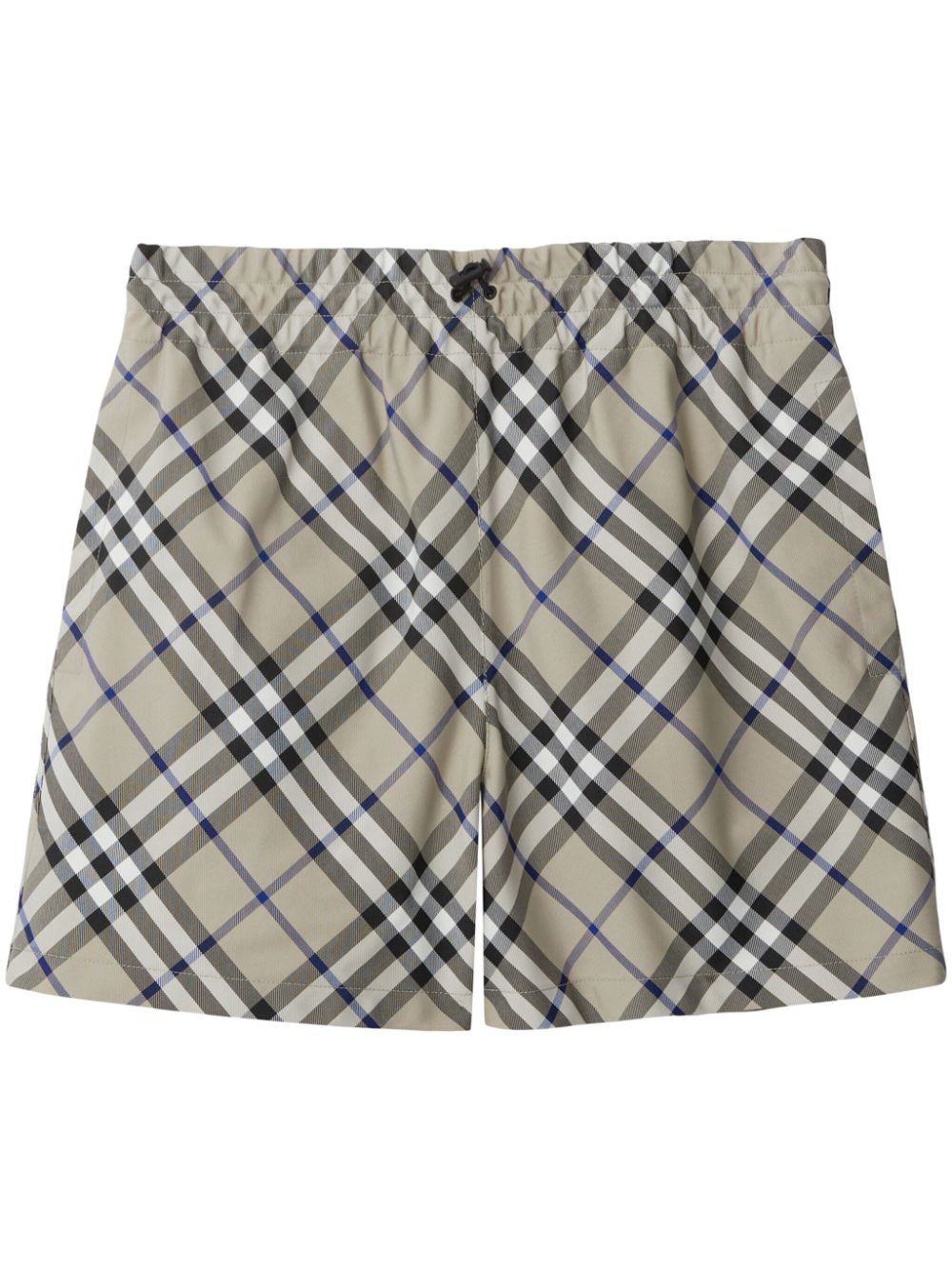 Burberry Equestrian Knight checked cotton shorts - Green von Burberry