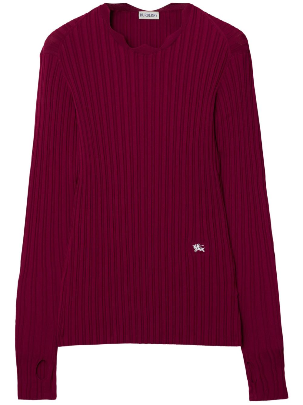 Burberry Equestrian Knight ribbed-knit top - Red von Burberry