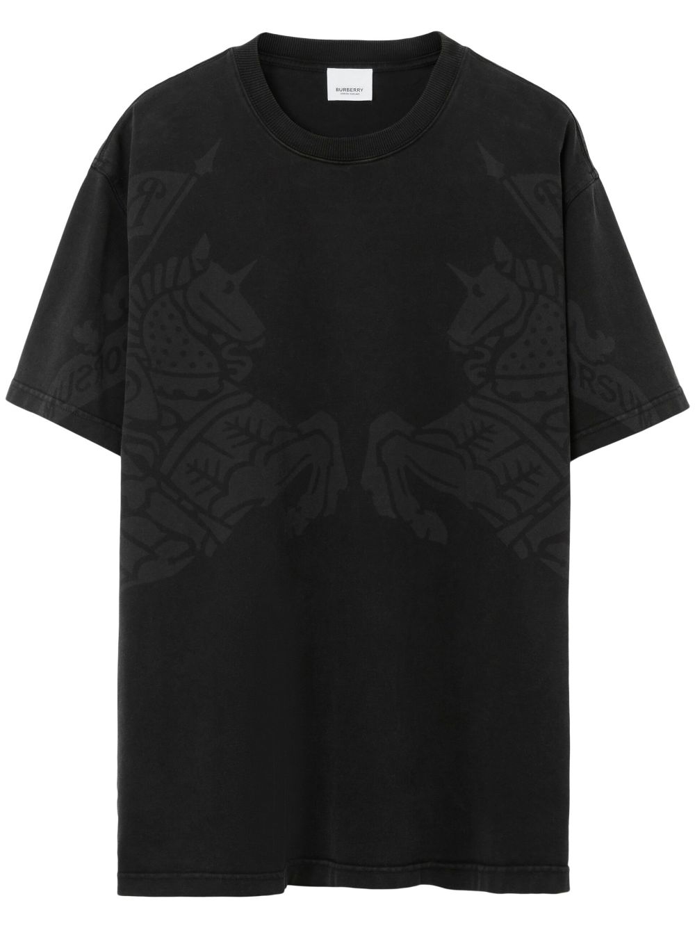 Burberry Equestrian Knight round-neck T-shirt - Black von Burberry