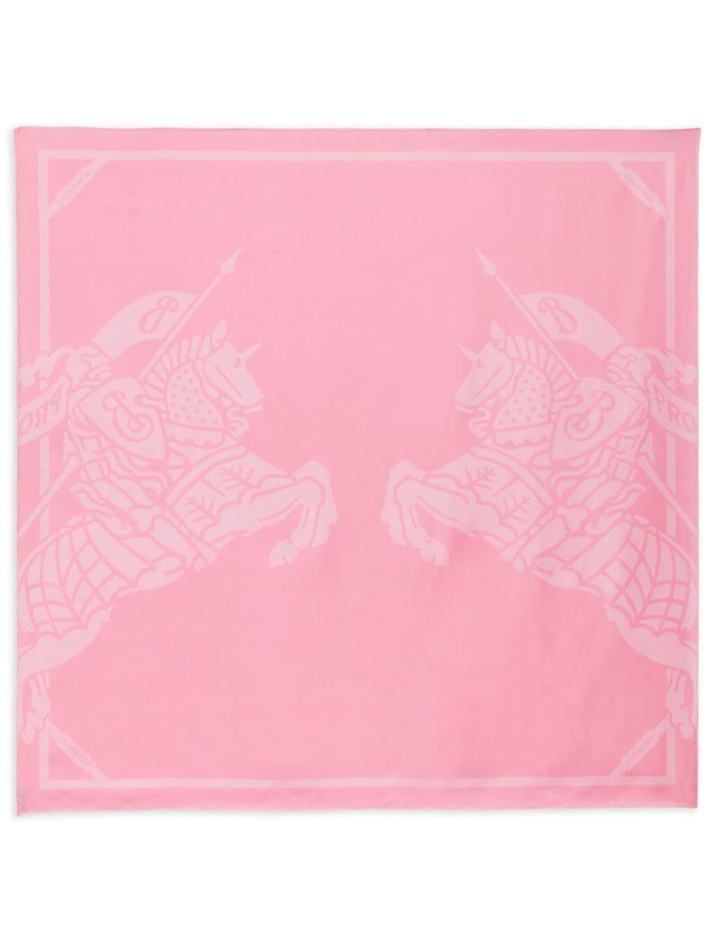 Burberry Equestrian Knight silk scarf - Pink von Burberry