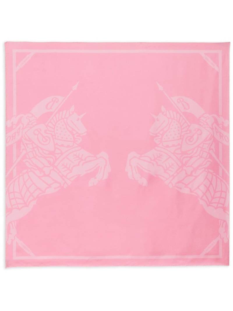 Burberry Equestrian Knight silk scarf - Pink von Burberry