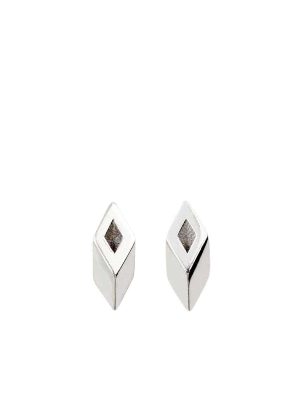 Burberry Hollow silver stud earrings von Burberry