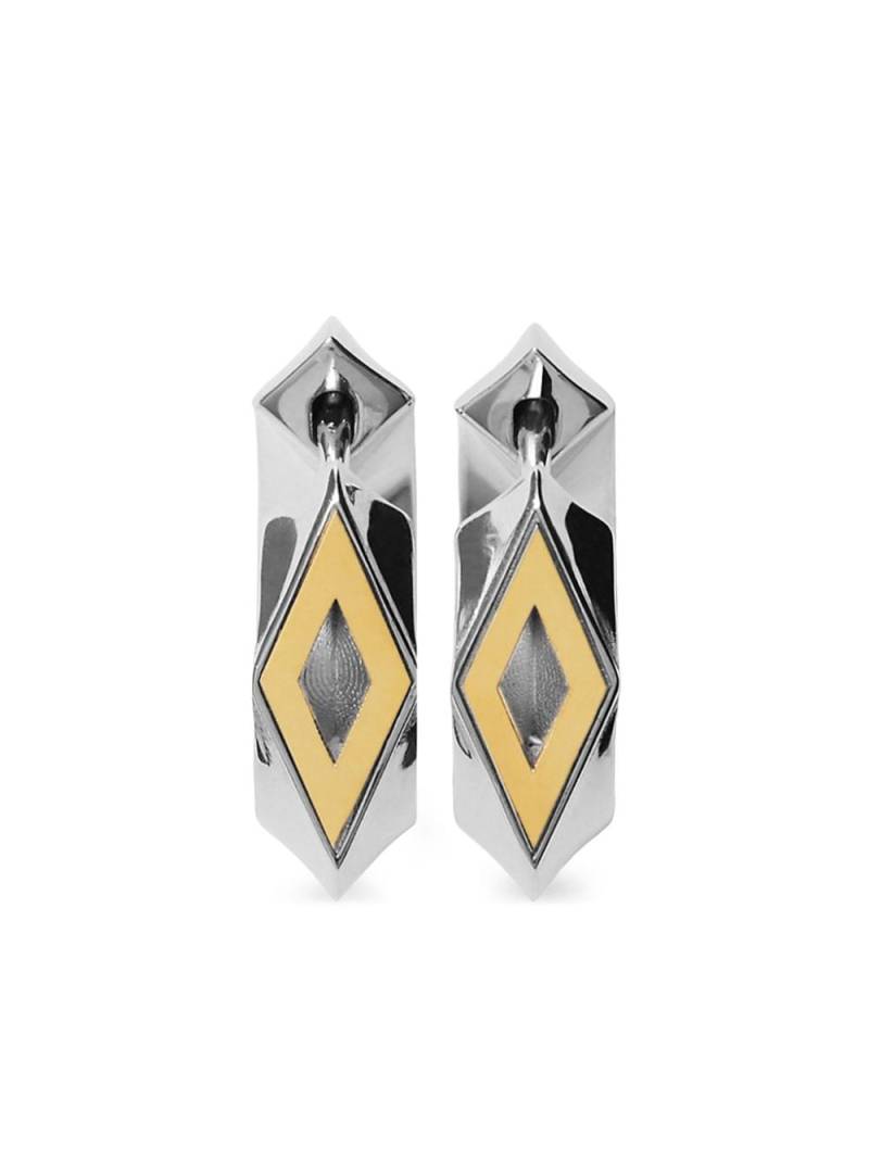 Burberry Hollow two-tone hoop earrings - Silver von Burberry