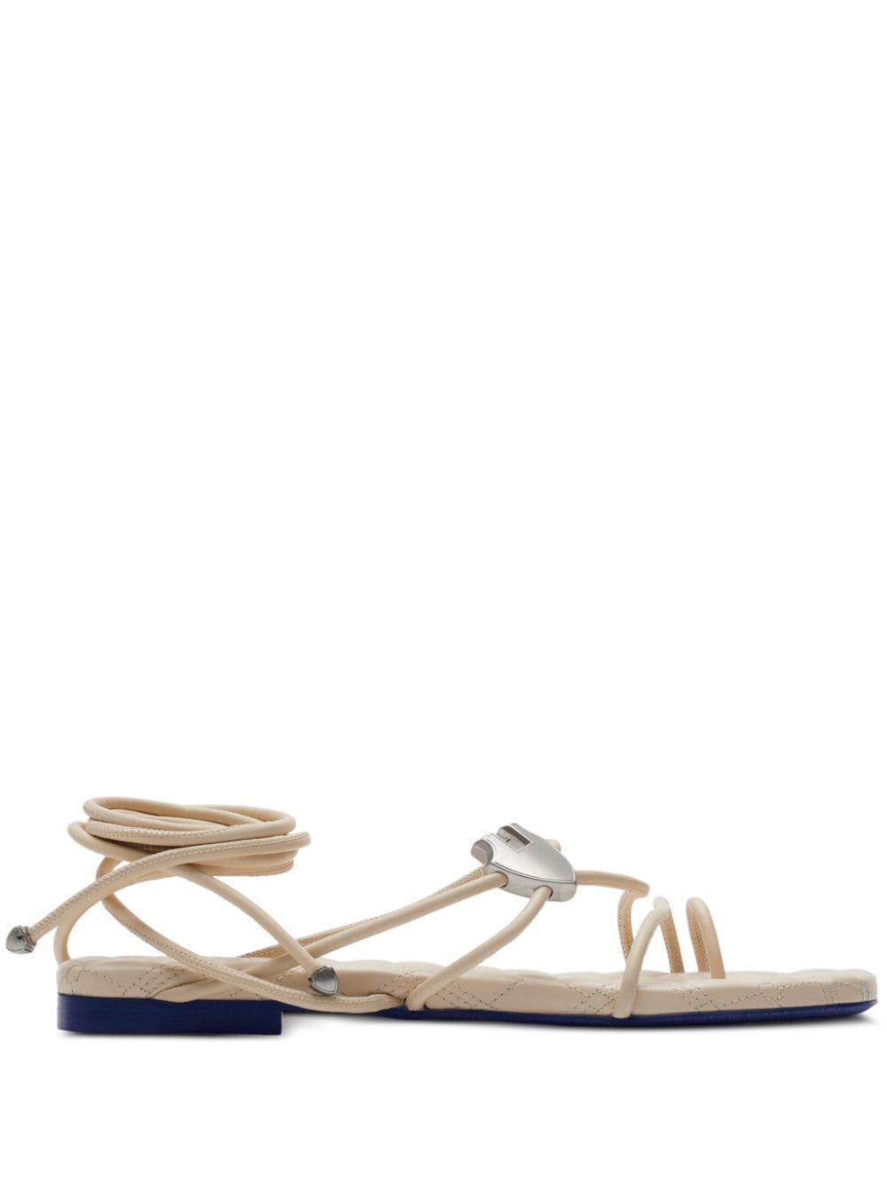 Burberry Ivy Shield leather sandals - Neutrals von Burberry