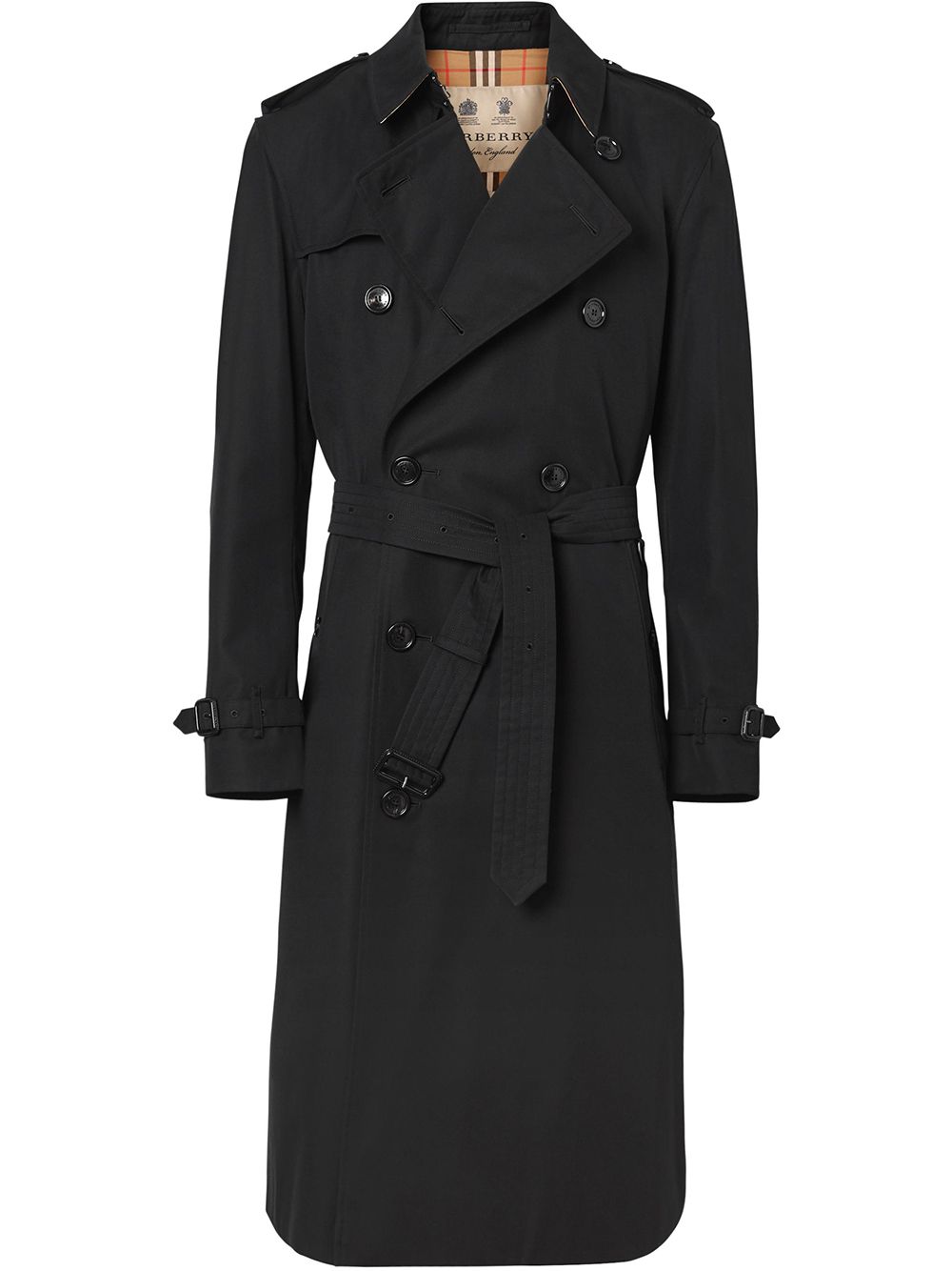 Burberry Kensington Heritage long trench coat - Black von Burberry