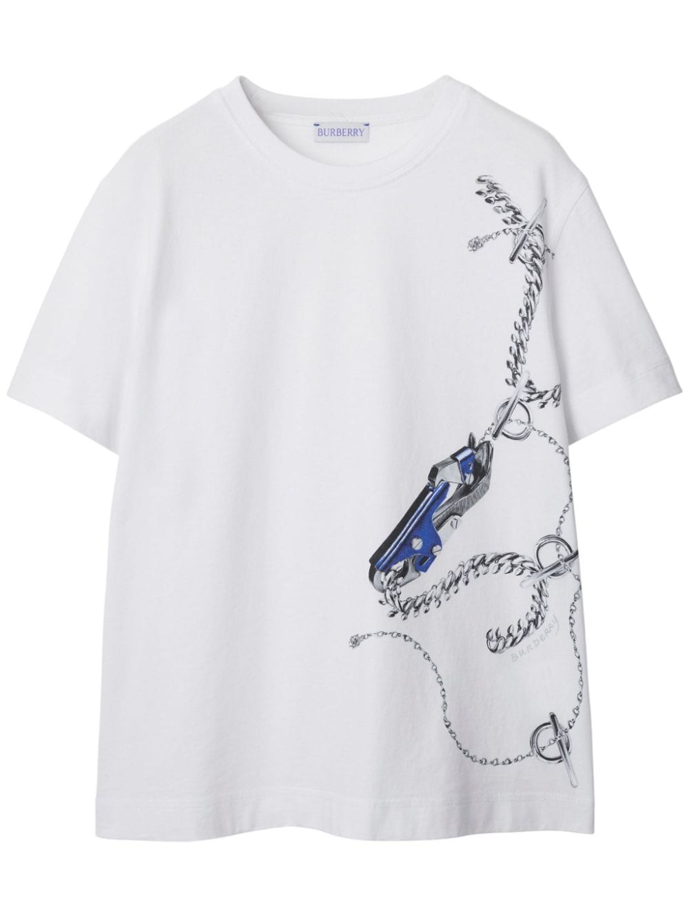 Burberry Knight-print cotton T-shirt - White von Burberry