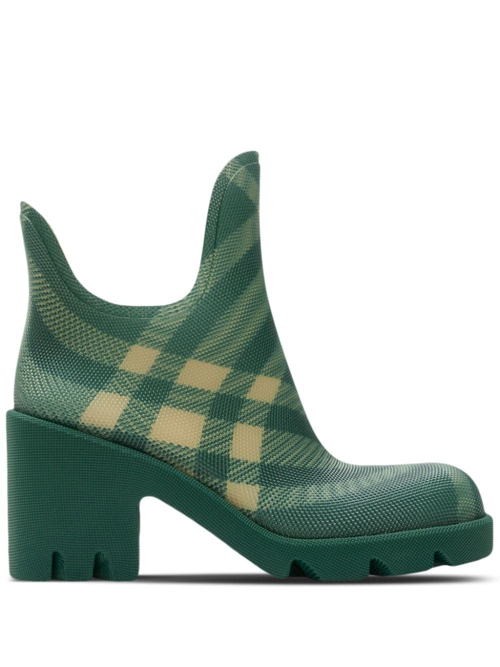 Burberry Marsh checked rubber boots - Green von Burberry