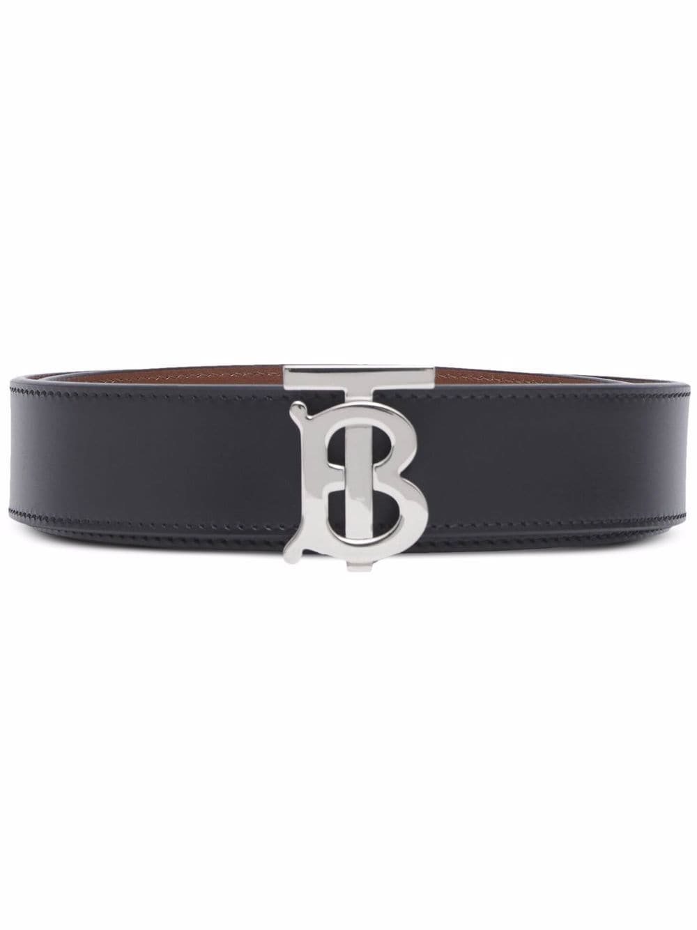 Burberry Monogram-buckle reversible leather belt - Black von Burberry