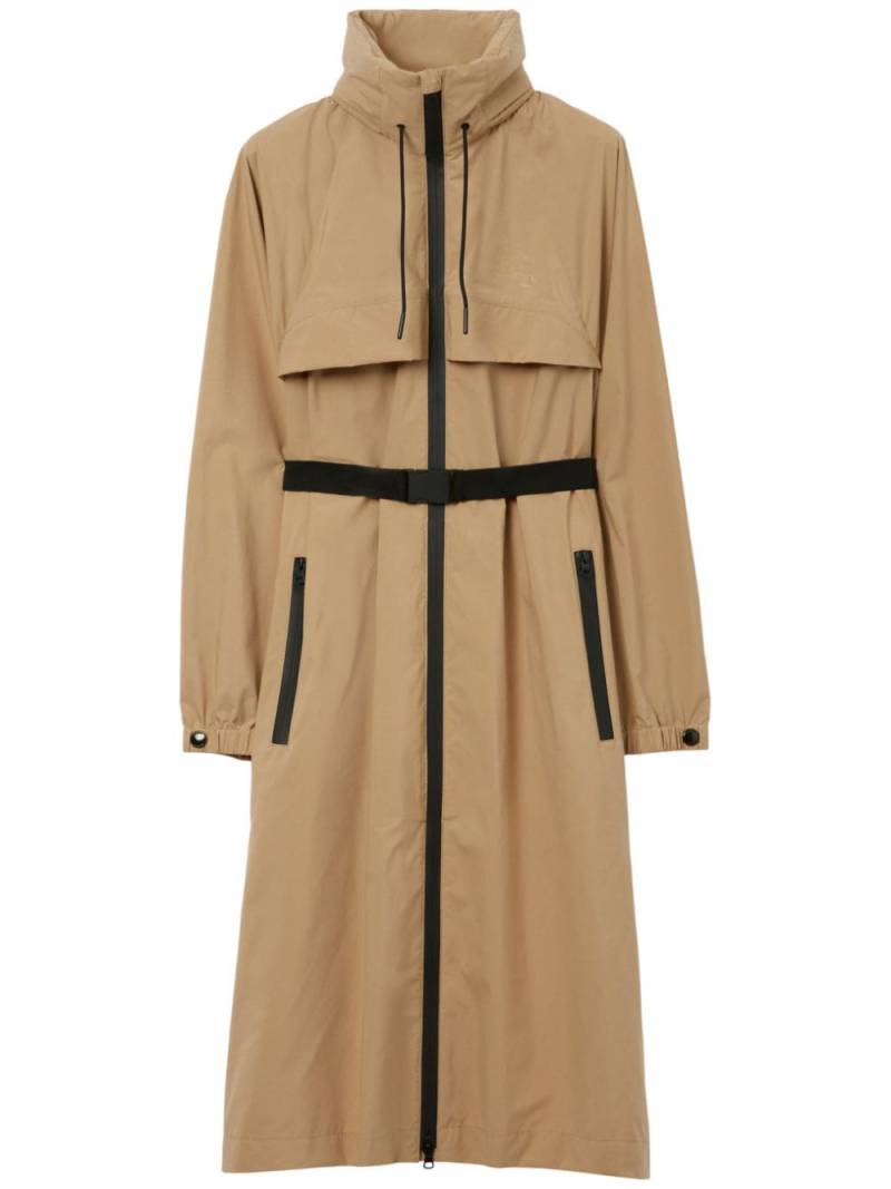Burberry belted hooded coat - Neutrals von Burberry