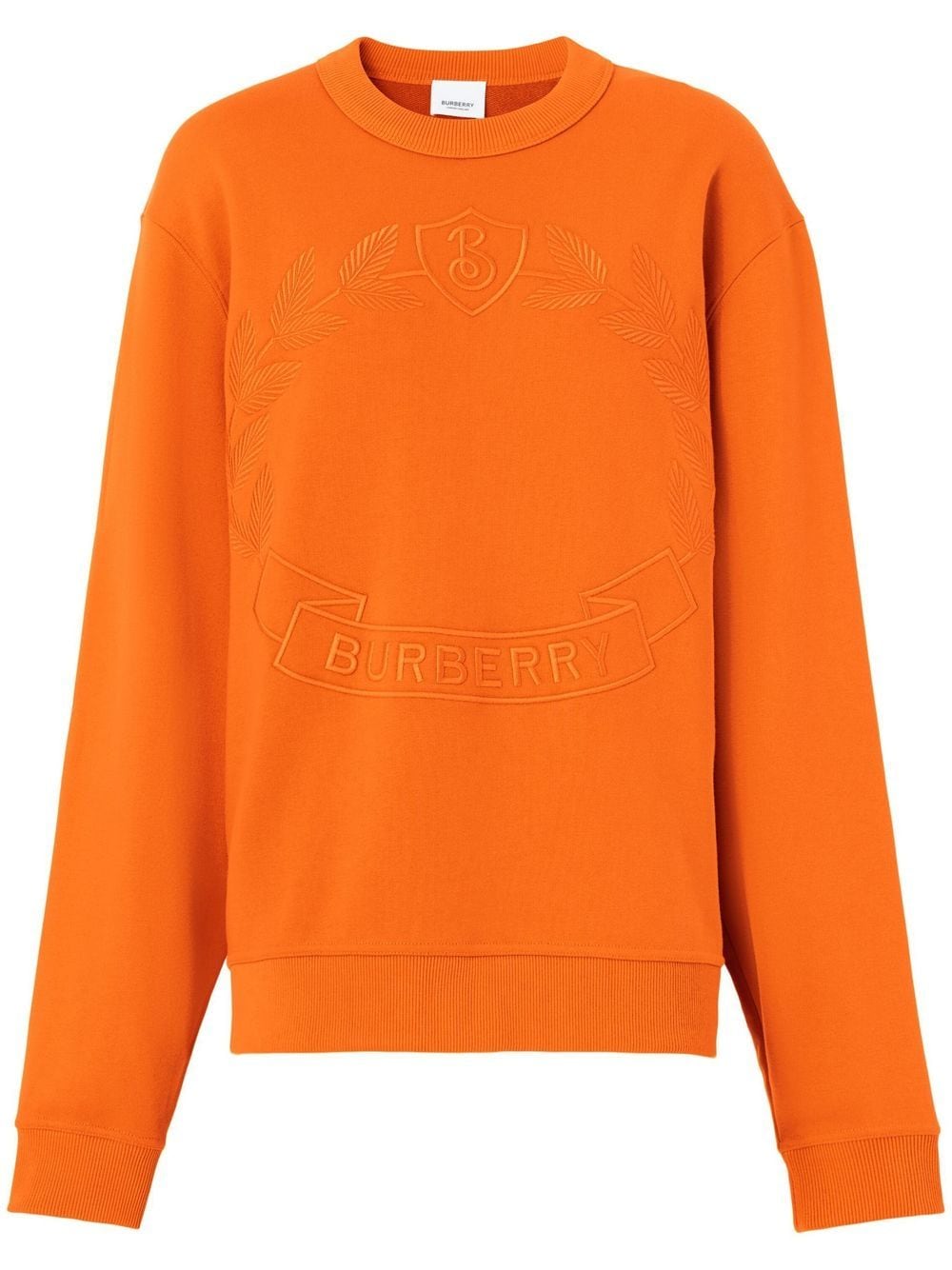 Burberry Oak Leaf Crest-embroidered cotton sweatshirt - Orange von Burberry