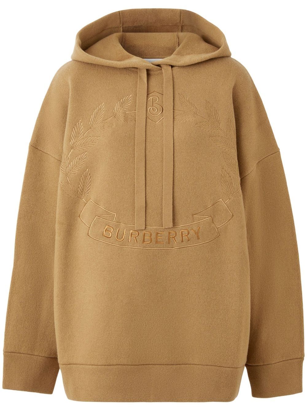 Burberry Oak Leaf Crest embroidered oversized hoodie - Neutrals von Burberry